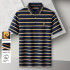 Pierre Cardin Men's Yellow Striped Cotton-Poly Stretch Polo P73113071A30